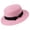 Pink, variant on QIYAGBSA Straw Hats for Women Flat Top Wide Brim Bow Detail Summer Beach Vacation (Blue Free Size)