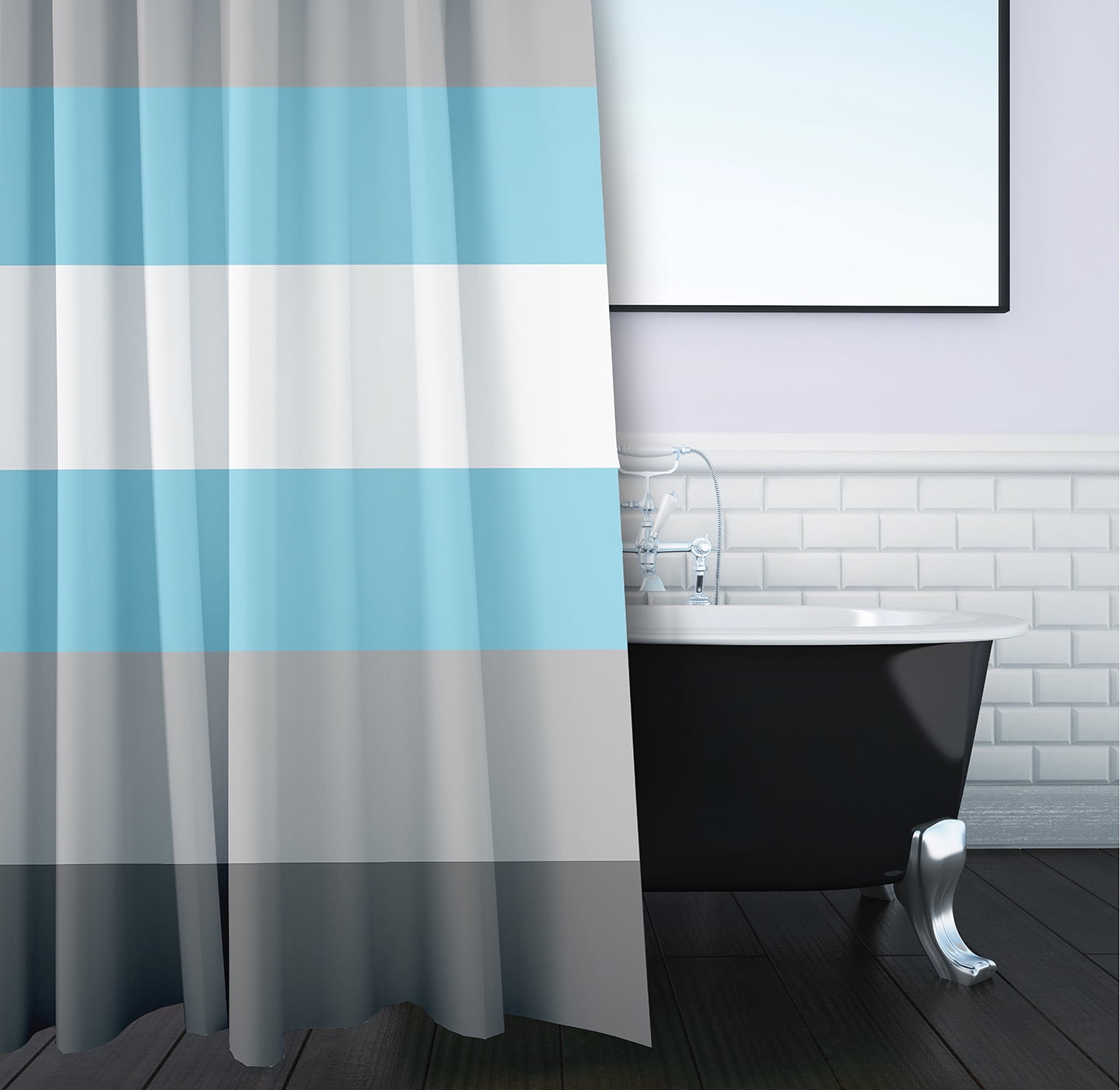 Demi Boy Flag Durable Poly Shower Curtain