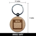 thumbnail image 2 of Weight Loss Tracker Scale Round Keychain Charm Tag - Engraved Wood, 2 of 6
