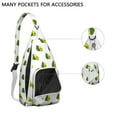 thumbnail image 3 of Cute Avocado Sling Backpack - Playful Kawaii Illustration, Multi-Functional Shoulder Bag, 3 of 4