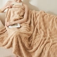thumbnail image 4 of TIMIFIS Throw Blanket Thickened Solid Colour Pineapple Fleece Blanket Corals Fleece Sofa Cover Blanket Corals Fleece Gift Blanket Nap Blanket Fleece Blanket, 39X59 In, 4 of 7