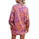 thumbnail image 5 of VISgogo, pantalones cortos para mujer, traje de ocio, estampado a la moda/color sólido, manga larga, camisa de un solo pecho, pantalones cortos con cintura elástica VISgogo moda, 5 of 7