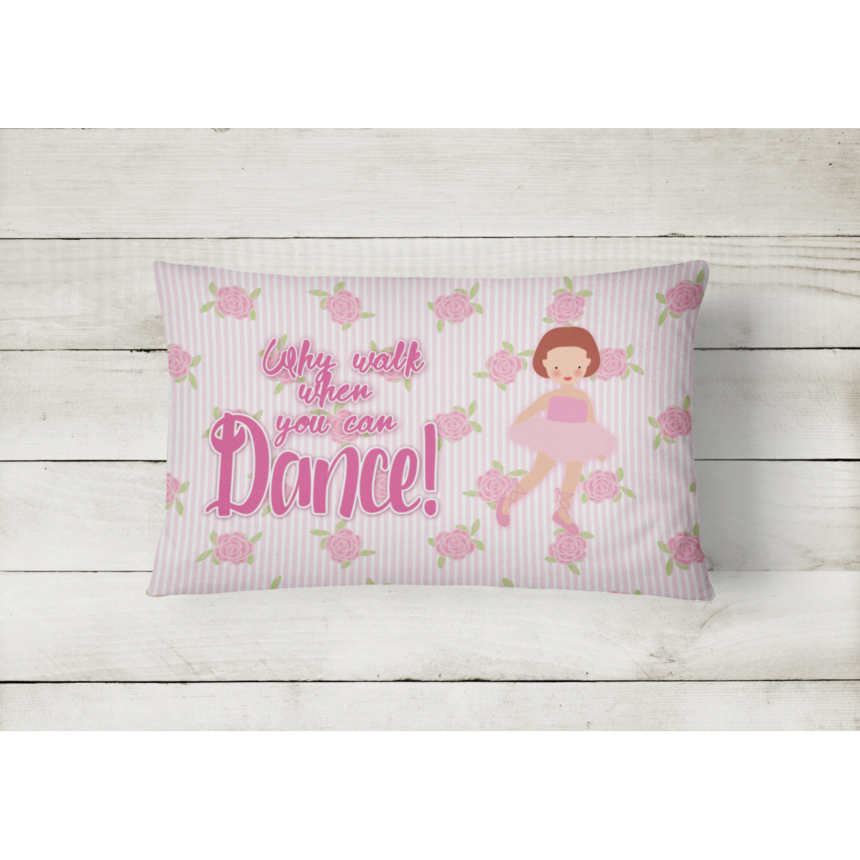 Carolines Treasures BB5383PW1216 Ballet Red Short Hair Canvas Fabric Decorative Pillow, 12H x16W, multicolor