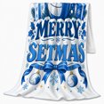 thumbnail image 2 of Volleyball Christmas Cheer, Festive Holiday Scene, Warm Flannel Blanket for Living Room and Reading Nook with Detailed Artwork, Art Lovers Christmas Gift, Festive Home Decor, 2 of 7