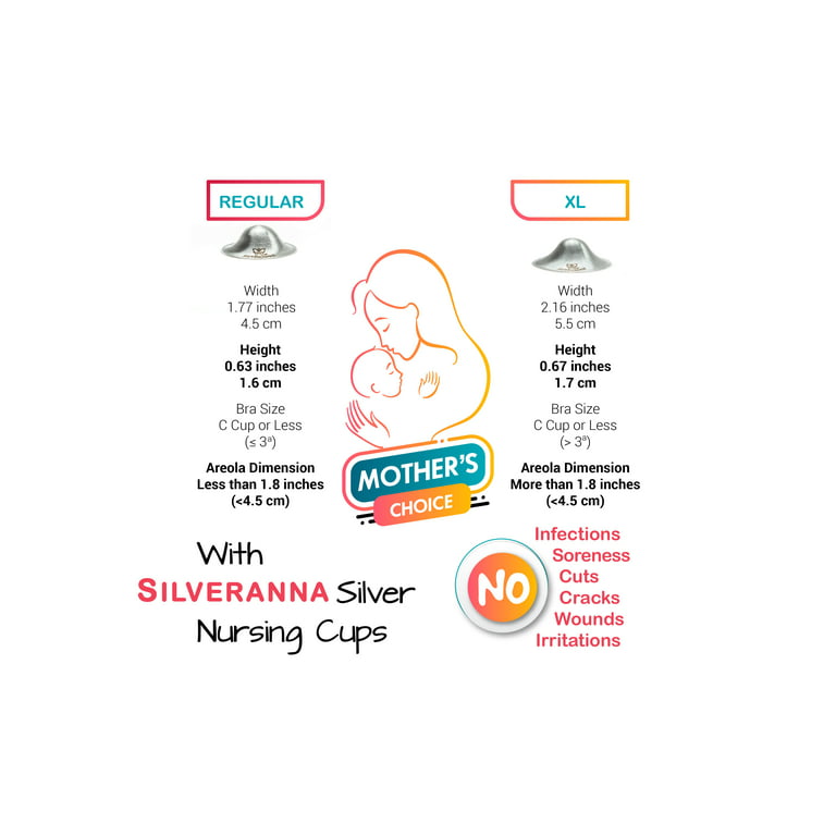 Silver Mamas Nursing cups for Nursing Newborn, Silver Nipple covers  Breastfeeding, 925 Silver Nursing Shields, Healing cups, New