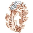 thumbnail image 2 of AFFY 1.75 Carat Round Shape Natural Diamond Three Stone Leaf Engagement Ring 14K Solid Rose Gold Ring Size-7.5, 2 of 2