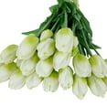 thumbnail image 4 of Northlight Real Touch™ White and Green Artificial Tulip Floral Bundles, Set of 6 - 18", 4 of 8