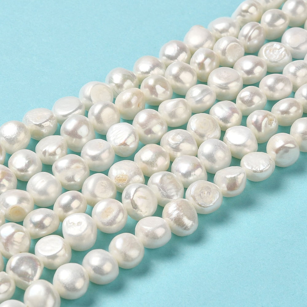 Natural Cultured Freshwater Pearl Beads Strands Two Side Polished Seashell Color 9~10.5x10~11x7~8mm 14.25~14.37''(36.2~36.5cm)