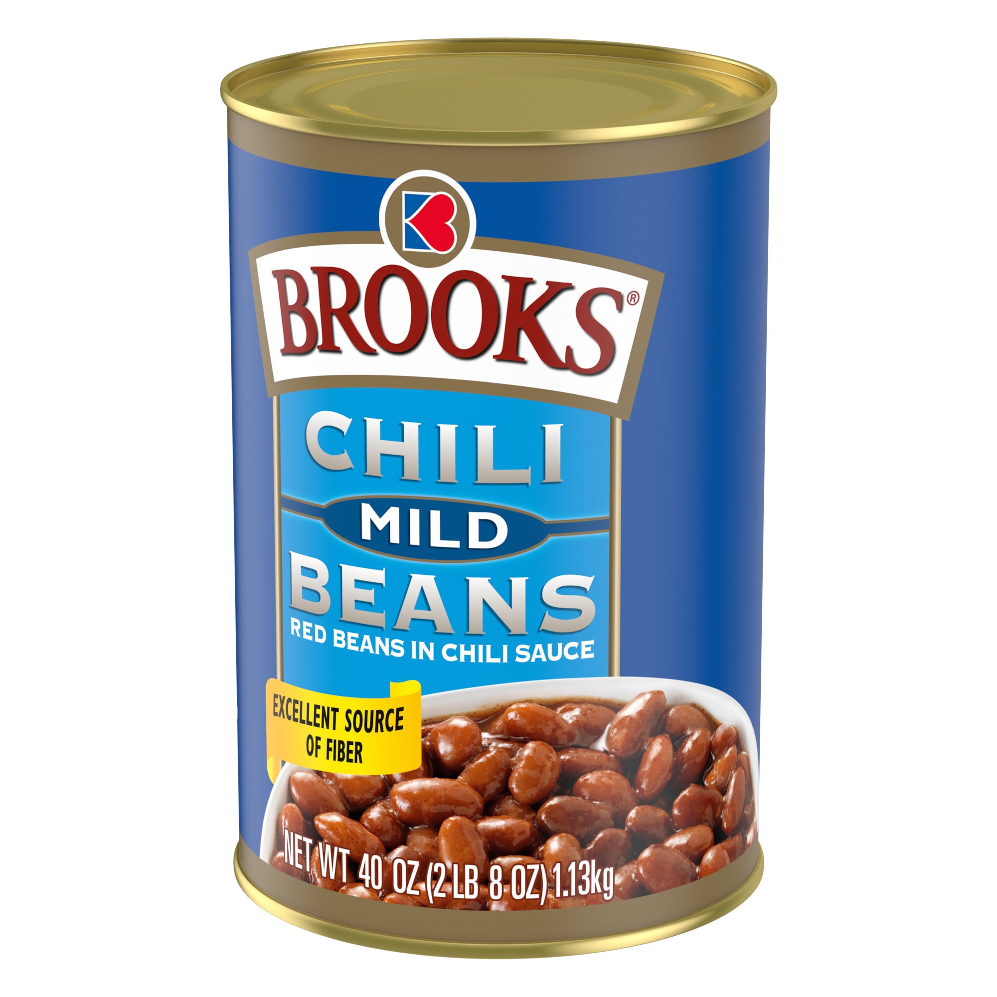Brooks Chili Beans, Canned Red Beans in Chili Sauce, Mild Flavor, 40 oz.