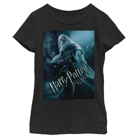 Girl's Harry Potter Half-Blood Prince Dumbledore Poster  Graphic Tee Black X Large