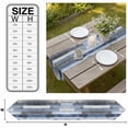 thumbnail image 3 of Blue Brown Farmhouse Table Runner Linen Burlap Table Runner 90 Inches Long Vintage Wooden Country Dresser Scarves for Kitchen Island Coffee Dining Room Party Wedding Banquet Holiday Decor 13"x90", 3 of 8