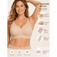 thumbnail image 6 of VEOFUX Smooth Wireless Bras for Women,No Underwire Full Coverage Seamless Plus Size Everyday T-Shirt Bra, 6 of 8
