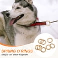 thumbnail image 5 of Uxcell Spring O Rings, Metal Round Clips Keyrings Snap Buckle Clasps for Keychains Bags Purses Straps Dog Leashes DIY Craft Light Gold 0.8 Inch, 5 of 7