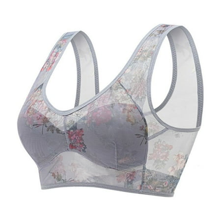 Clearance DondPO Bras for Women Women s Fashionable And Casual Underwear For Elderly People Skin Friendly And Comfortable Bra Comfortable Sports Bras for Women Seamless Bra Blue XL