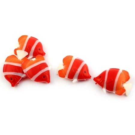 Aquarium Plastic Simulated Floating Tropical Fish Ornament Red