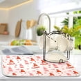 thumbnail image 4 of GZHJMY Valentines Day Dish Drying Mat Gnome Present Heart Balloon Coffee Maker Mat Microfiber Absorbent Bar Protector Housewarming Gift 18" × 24", 4 of 6