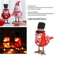 thumbnail image 3 of LED Light Decorative Small Plush Birds For Desktop Mantel Windowsill, Glowing Cute Birds Figurine, 3 of 8