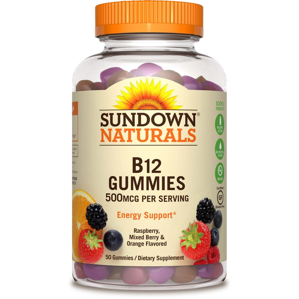 Sundown NaturalsÂ® Vitamin B12 500 mcg, 50 Gummies