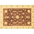 thumbnail image 1 of Ahgly Company Indoor Rectangle Abstract Brown Modern Area Rugs, 7' x 10', 1 of 4