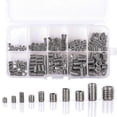 thumbnail image 1 of 200Pcs 304 Stainless Steel Grub Screws Hex Socket Screw Assortment Kit Set M3/M4/M5/M6/M8, 1 of 5