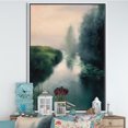 thumbnail image 3 of Twilight Fog Lakeshore - Landscape & Nature Framed Canvas, 3 of 3