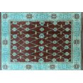 thumbnail image 1 of Ahgly Company Indoor Rectangle Oriental Light Blue Traditional Area Rugs, 5' x 8', 1 of 4