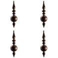 thumbnail image 6 of Vickerman 10 by 2.4" Chocolate Candy Glitter Snowflake Finial 4/Bag. Add some sparkle and shine to your holiday decorating projects with this 10 inch finial ornament. Made with shatterproof plastic. O, 6 of 6