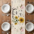 thumbnail image 6 of Sunflowers Table Runner - 60 Inch Long, Kitchen Dining Table Runner Dresser Scarves, Farmhouse Retro Botanical Floral Bee Love Heart Farmhouse Decor for Coffee Tables Wedding Party Banquet, 6 of 8
