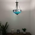 thumbnail image 2 of Tiffany Pendant Lights Ceiling Light Green Brown Stained Glass LED Bulbs Included for Dining Room Living Room Bedroom 16"W*16"D*60"H, 2 of 8
