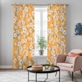 thumbnail image 4 of Spring Botanical Kitchen Curtains Window Panels, Watercolor Floral Flowers Botanical Yellow Insulated Window Treatment Curtain, Grommet Curtains for Bedroom/Living Room/Bathroom, 2 Piece 42"Wx84"L, 4 of 8