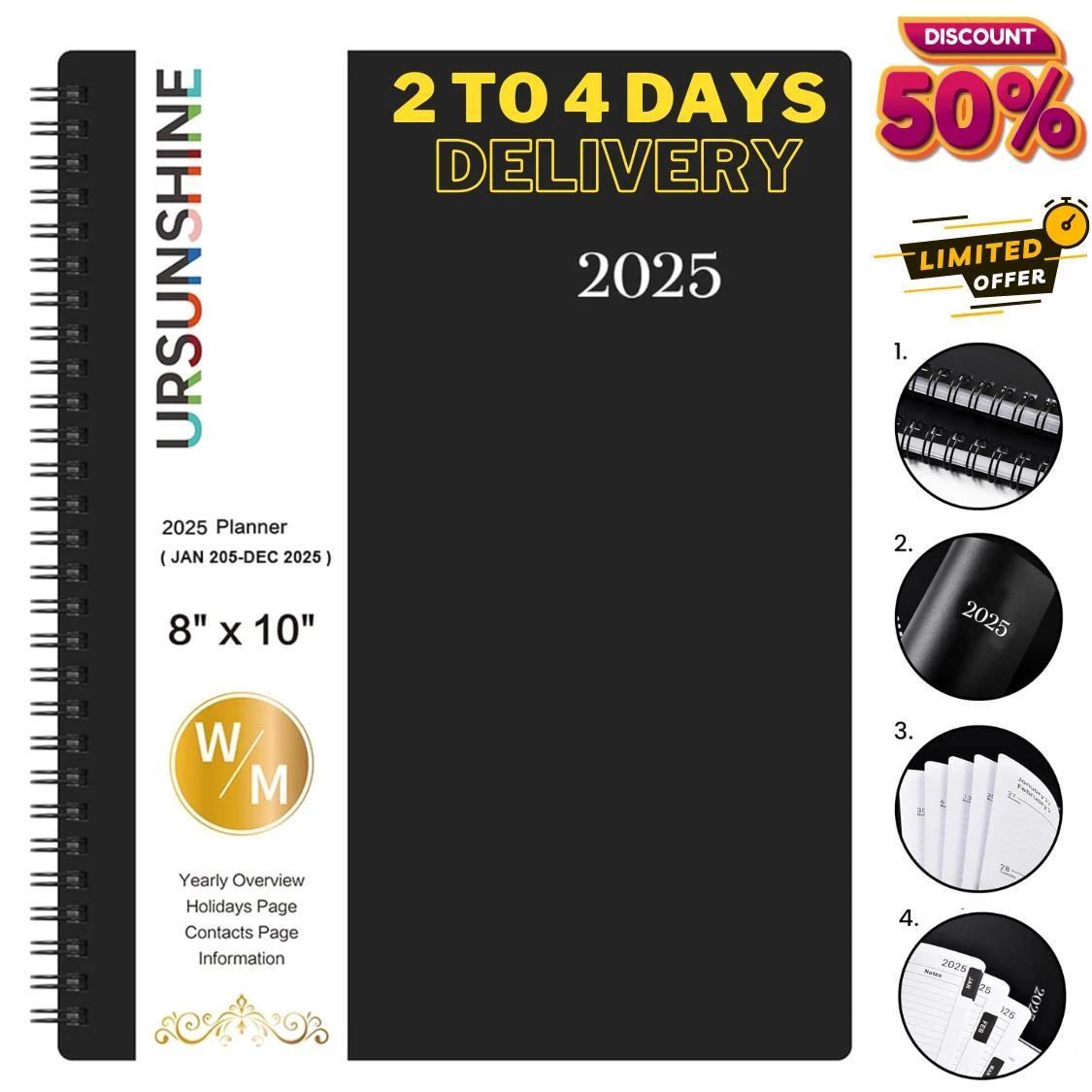 At-A-Glance 2023 Signature Large Weekly/Monthly Planner, 8.5 X 11 Inches, Brown (January - December) - View #9