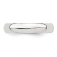 thumbnail image 5 of Sterling Silver Rhodium-plated 4mm Half-Round Band, 5 of 7