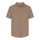 thumbnail image 4 of Puntoco Camisa De Manga Corta Con Solapa De Un Solo Pecho Y Doble Bolsillo Unisex De Verano top De Solapa De Manga Corta/Camisa Marrón M, Regalo Para Mujer, 4 of 9