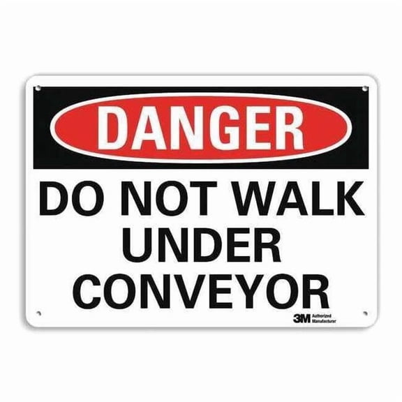 Lyle Danger Sign,4 Hole Mount,10in W x 7in H, U3-1376-RA_10X7 U3-1376-RA_10X7
