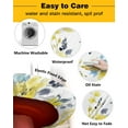 thumbnail image 3 of Round Table Cover 36-44 Inch, Waterproof Reusable Table Cloth Round Fitted Vinyl Tablecloth with Elastic Edged for Parties Outdoors, Summer Abstract Watercolor Flowers Yellow, 3 of 6