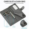 thumbnail image 2 of for Samsung Galaxy S24 Ultra Flip Wallet Case, Classic Card Slots Kickstand Strong Magnetic Premium PU Leather Drop Protective Shockproof Phone Case for Samsung Galaxy S24 Ultra, Gray, 2 of 8