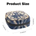 thumbnail image 2 of Sanitary Napkin Storage Bag for Girls Women, Portable First Period Pads Bag Tampons Holder Girls Travel Makeup Bag, Large Capacity Funny Ocean Octopus Anchor Vintage Coastal Map, 2 of 6
