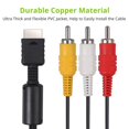 thumbnail image 4 of Injueey Cable AV a RCA de 1,8/6 pies, Cables de Audio y vídeo AV prácticos, Cable de núcleo de cobre duradero y ligero, adaptador RCA de Electrónica, 4 of 6