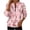 Pink, variant on Women Half Zip Christmas Sweatshirts Plus Size Long Sleeve Crew Neck Print Pullover Tops Fashion Casual Holiday Wear (4XL, White)