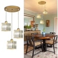 thumbnail image 1 of KAMYSEN 3 en 1 L&aacute;mpara Colgante,L&aacute;mpara De Techo Cristal Moderna Decorativa,L&aacute;mpara Colgante de Techo L&aacute;mpara,Luces Colgantes Retro Iluminaci&oacute;n C, 1 of 7