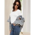 thumbnail image 4 of Womens Long Sleeve T Shirt Scoop Neck Shirts Skinny Fitted Casual Basic Tops, 4 of 5