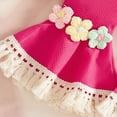 thumbnail image 5 of Toddler Baby Girl Outfits Summer Clothes Set Crochet Flower Fringe Sleeveless Top and Bell Bottom Pants Set Casual Toddler Outfit 6-9 Months, 5 of 7