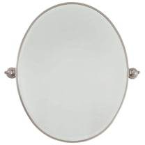 1433-84-Minka Lavery-Large Oval Beveled Mirror in Traditional Style - 31.5 inches tall by 31 inches wide-Brushed Nickel Finish