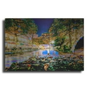 Luxe Metal Art 'Riverwalk Holiday Boating' by Grace Fine Arts Photography, Metal Wall Art, 16"x12"