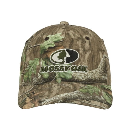 Mossy Oak® Structured Camo Hat Pre-Curved Visor Men s Adjustable Hunting Cap One Size Adult Camo Green