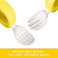 thumbnail image 4 of Baby Learning Prespoon, Baby Spoon Baby Fork para animar a su bebé a comer de forma independiente Libre de BPA, resistente a la temperatura 100 ℃ (amarillo), 4 of 5