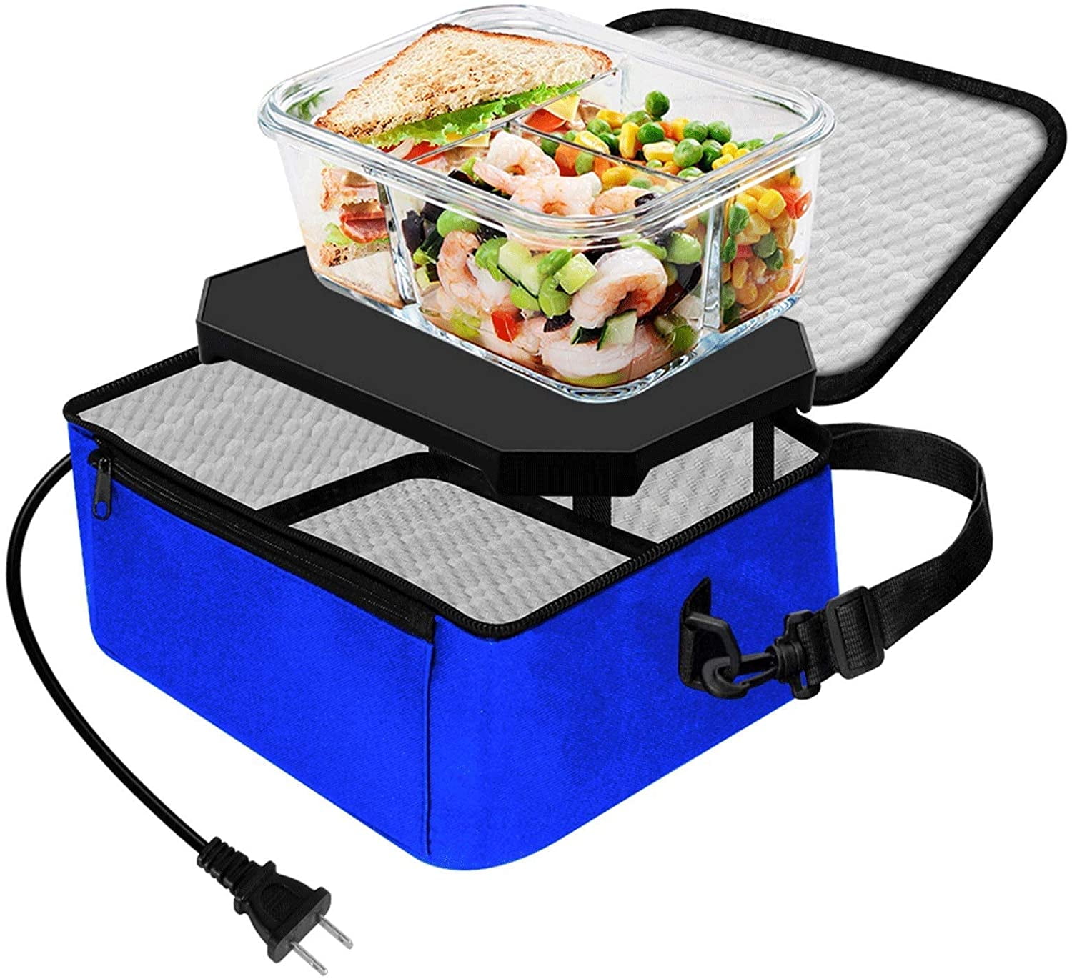 Trek veronderstellen Fruitig TrianglePatt Portable Oven,Portable Food Warmer 110V Mini Microwave for  heated Meals,Upgraded Lunch Warmer Box with Bag for Office, Travel,  Potlucks, and Home Kitchen - Walmart.com