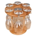 thumbnail image 2 of Estante para Copas de Vino, Soporte de Madera de Bambú Natural para Almacenamiento de Copas de Vino, Soporte de Sobremesa para Copas de Vino, 2 of 5