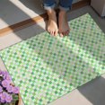 thumbnail image 4 of Green Yellow Checkerboard Checkered Pattern Door Rugs,Washable Non Slip Door Mats Indoor,Decorative Door Mats,Entry Mat Indoor for Entrance,Bedroom,Kitchen,Bathroom,20"x32", 4 of 6