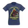 thumbnail image 3 of Deadpool Warning Label Men's T-Shirt-2XLarge, 3 of 4